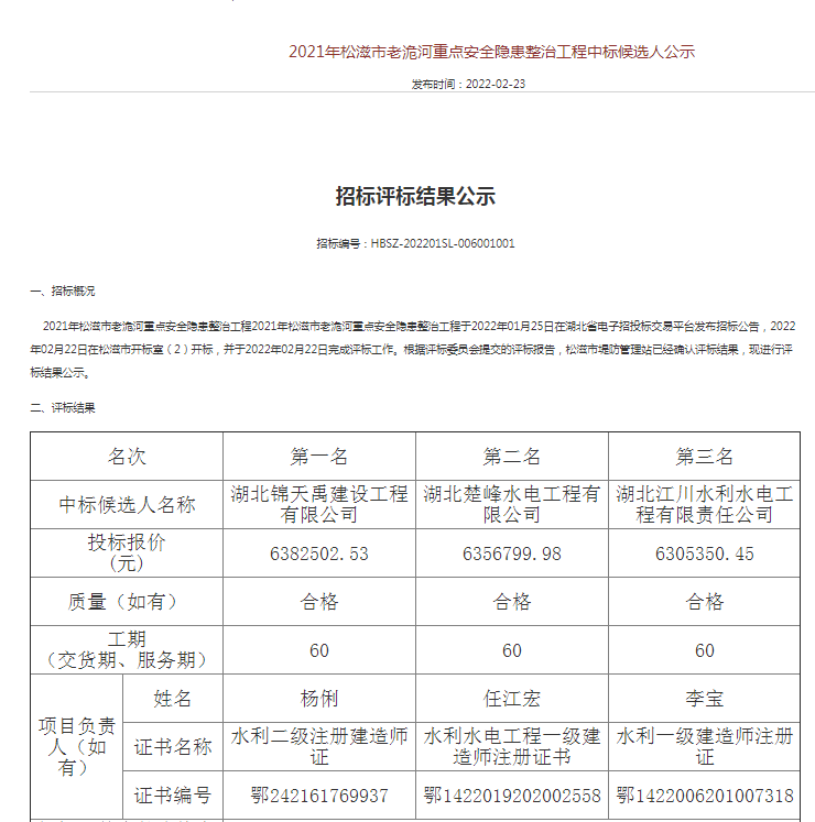 2021年松滋市老洈河重點安全隱患整治工程中標候選人公示.png